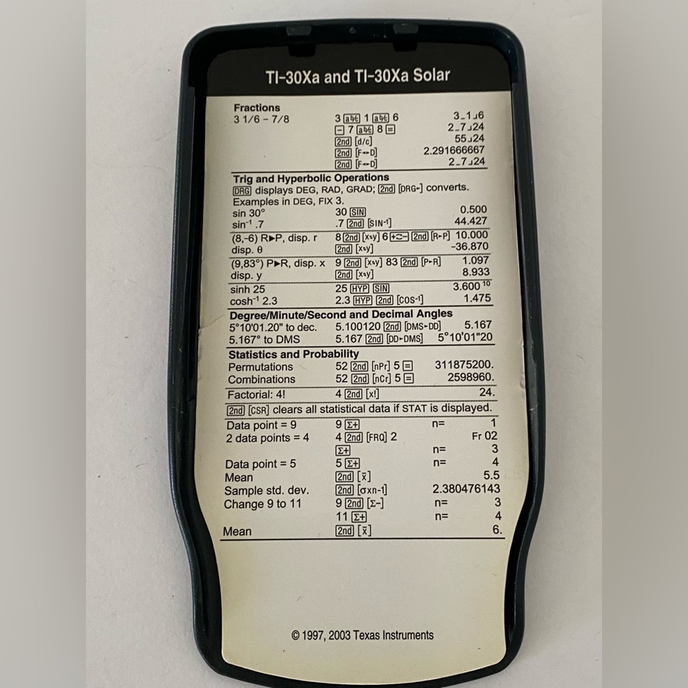 Texas Instruments TI-30Xa Scientific Calculator - Picture 5 of 7